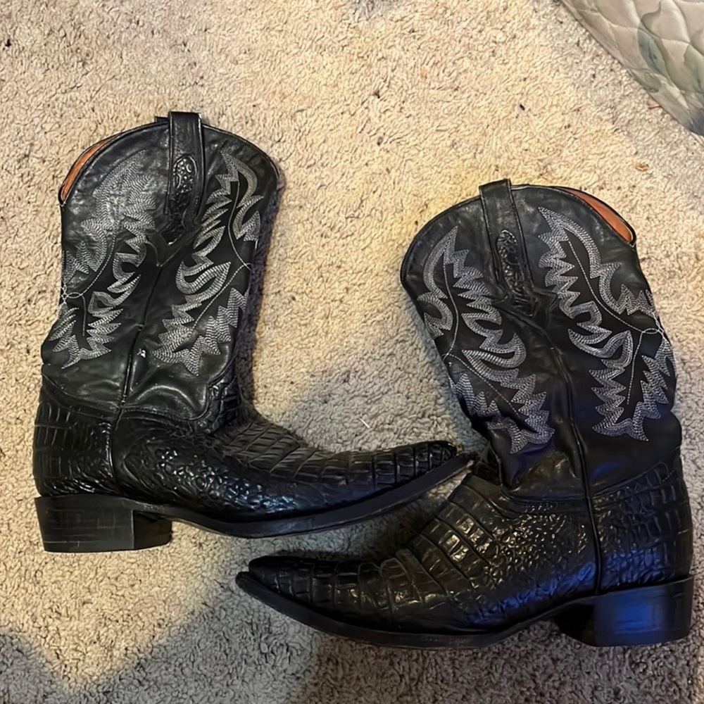 El Presidente size 11 alligator skin boots